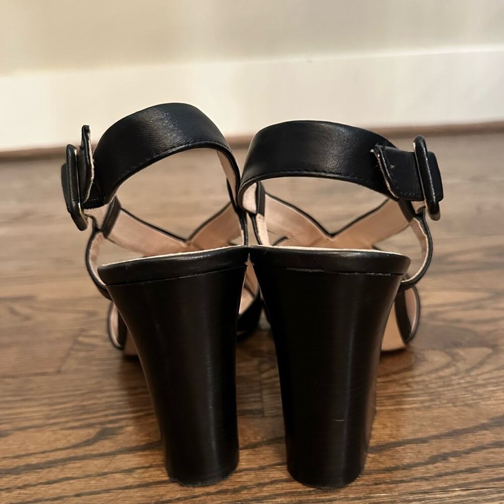 LOUISE ET CIE KALEE Black Leather Block Heel Strappy Sandal Size 10 M - Picture 5 of 11